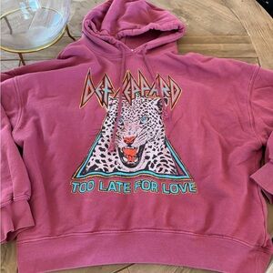 Daydreamer Pink Def Leppard Graphic Hoodie - Small